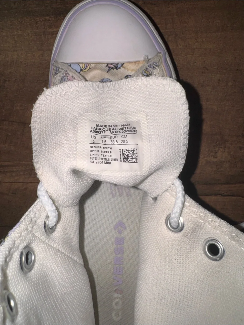 Converse Chuck Taylor All Star Unicorn High Top Sneakers Girls Youth Size 2